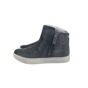 Kenneth Cole Kiera Ankle Boot Sneakers Wmns 5 Black/Metallic Pewter New